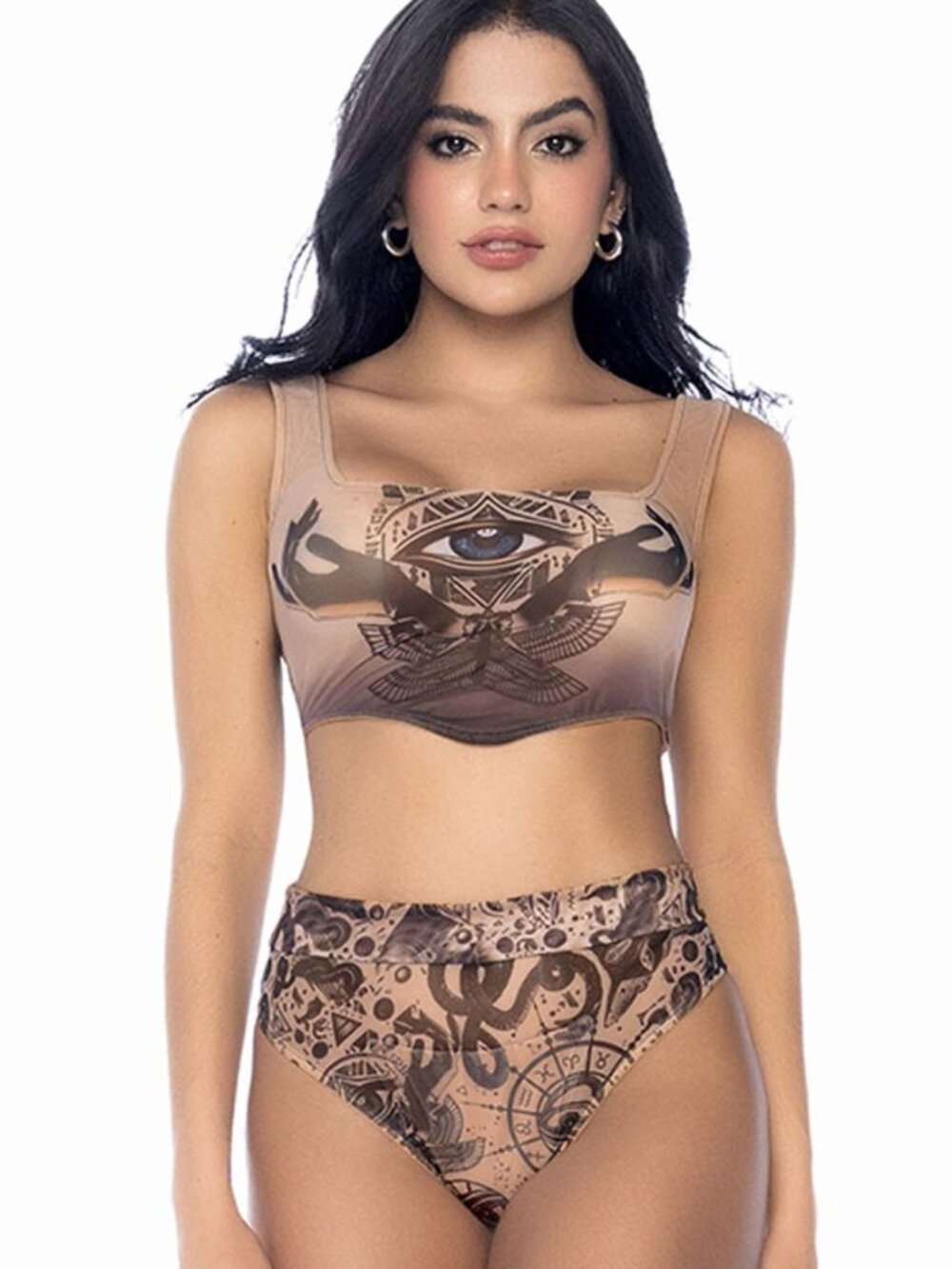 Solstice Tattoo Print Bralette Set